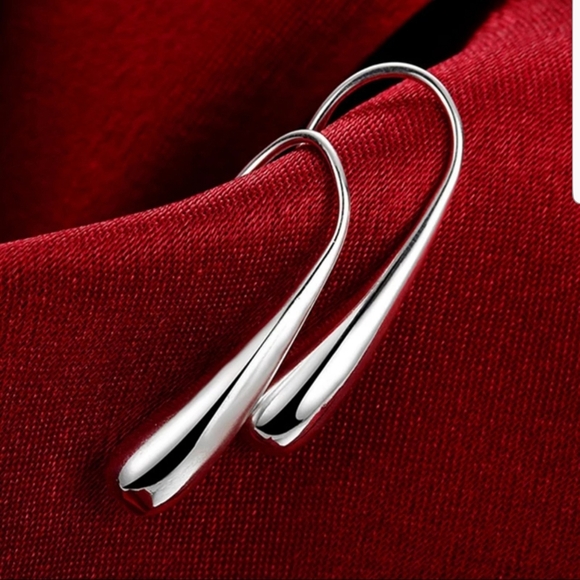 Water Drop Earrings 925 Silver - Picture 3 of 4